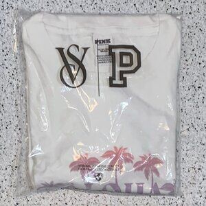 Victoria's Secret PINK Campus Cotton Tee Oversized Short-Sleeve T-Shirt XS Aloha